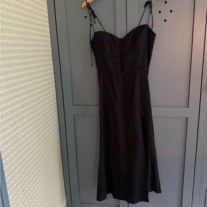 Black Reformation, Linen Midi Dress with slit